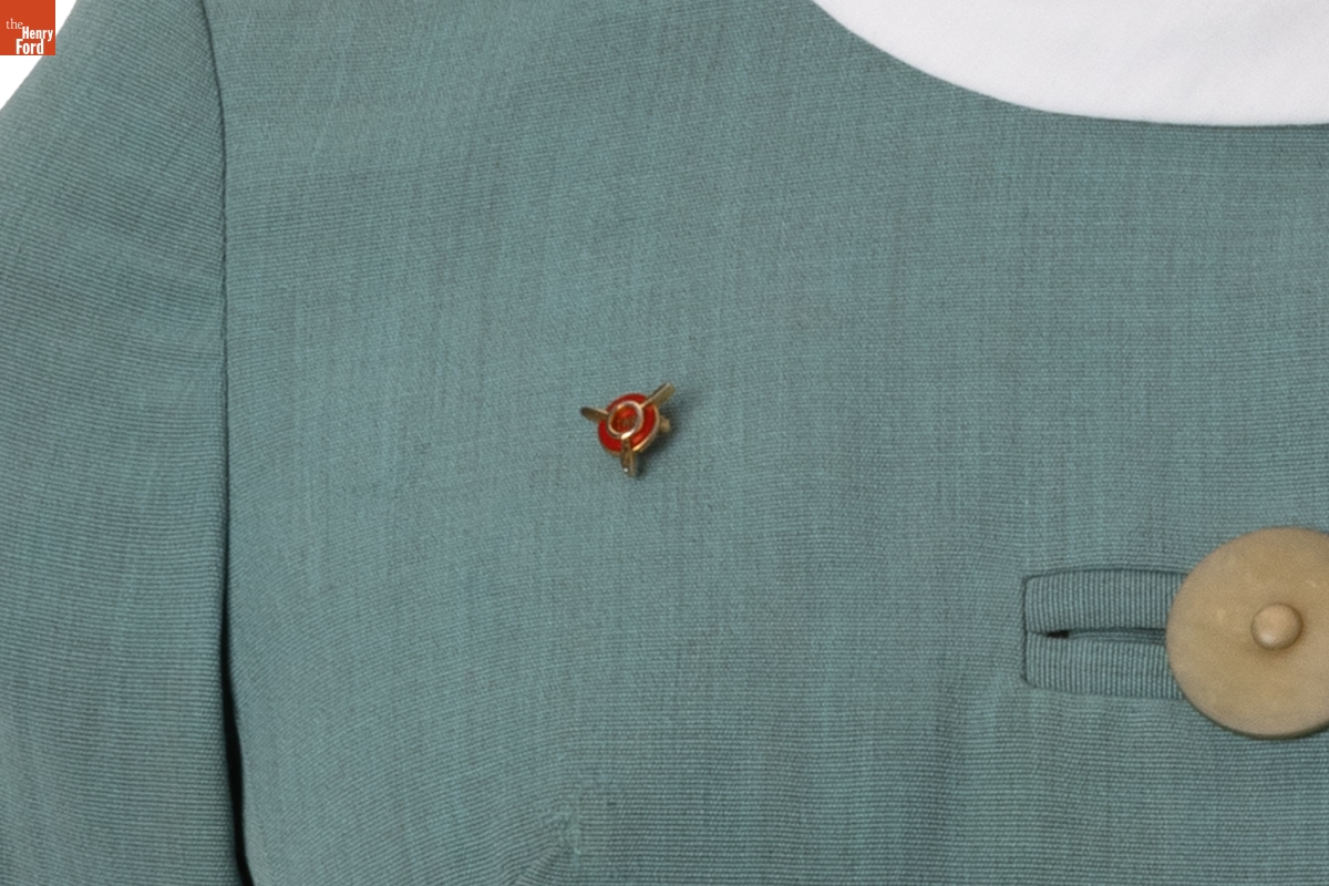 TWA Six Month Service Pin, Awarded to Air Hostess Diane Beers Hill, 1965-1966