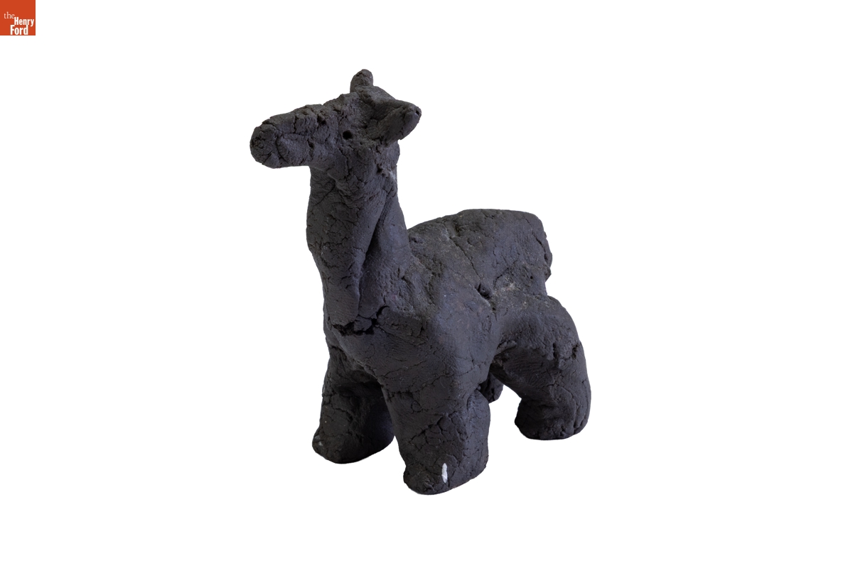 Giraffe Ceramic Sculpture, circa 1990
