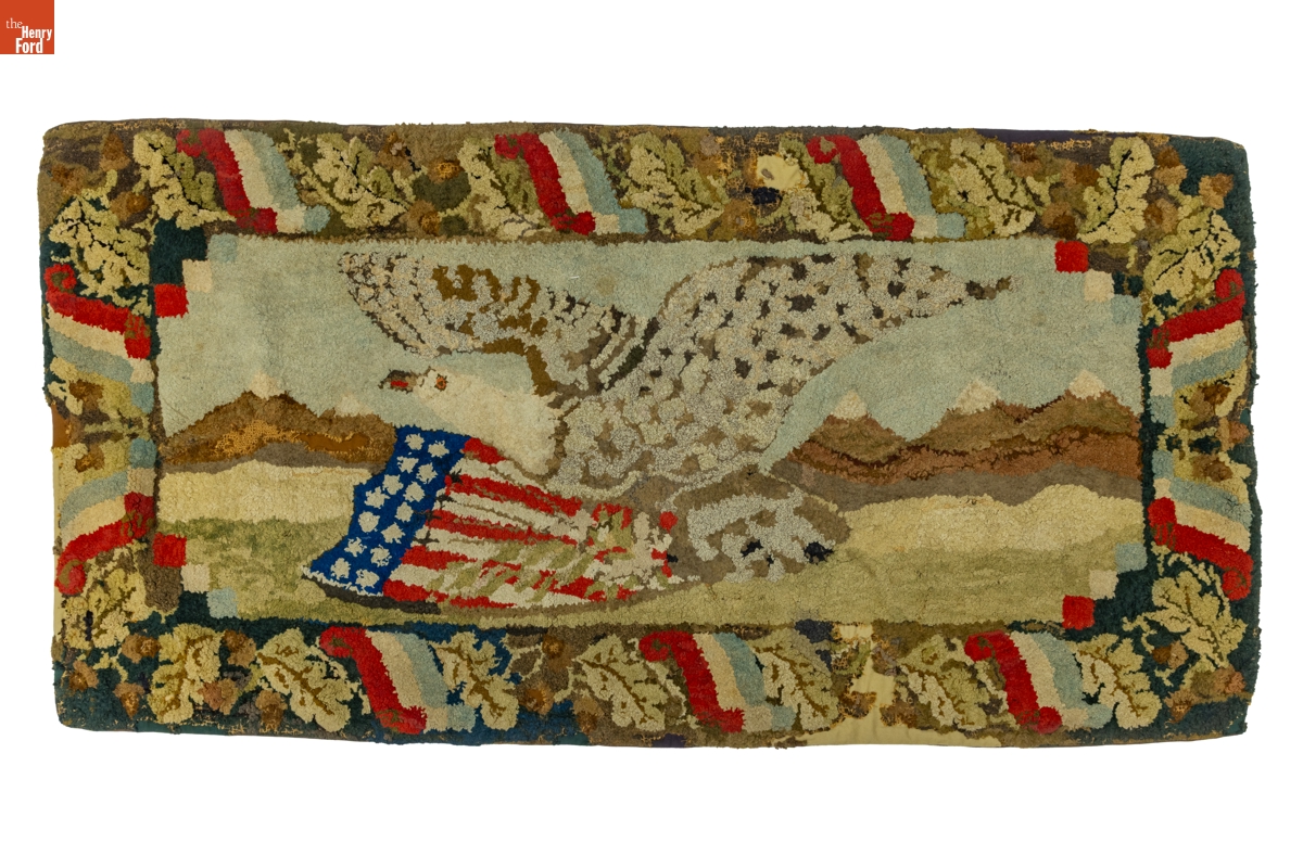 Vermont Union Hooked Rug, circa 1880