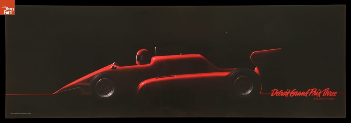 Racing Poster, "Detroit Grand Prix Three," 1984