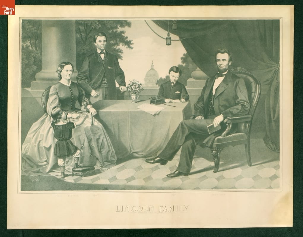 Lithograph "Lincoln Family," 1863-1865