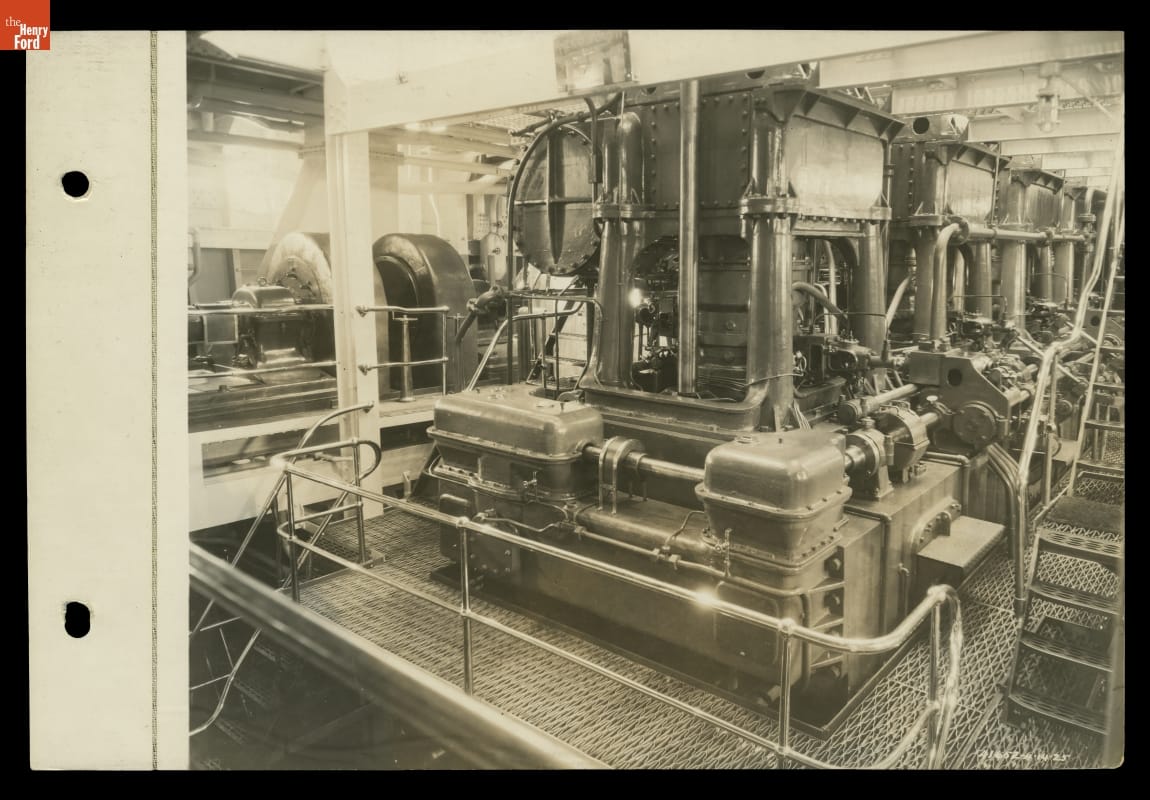 Engine Room on Freighter "Henry Ford II," 1925