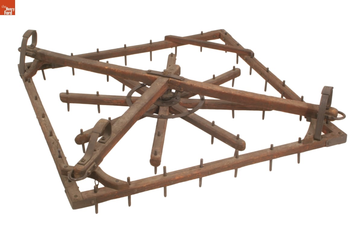 Combined Rotary and Square Harrow, circa 1865