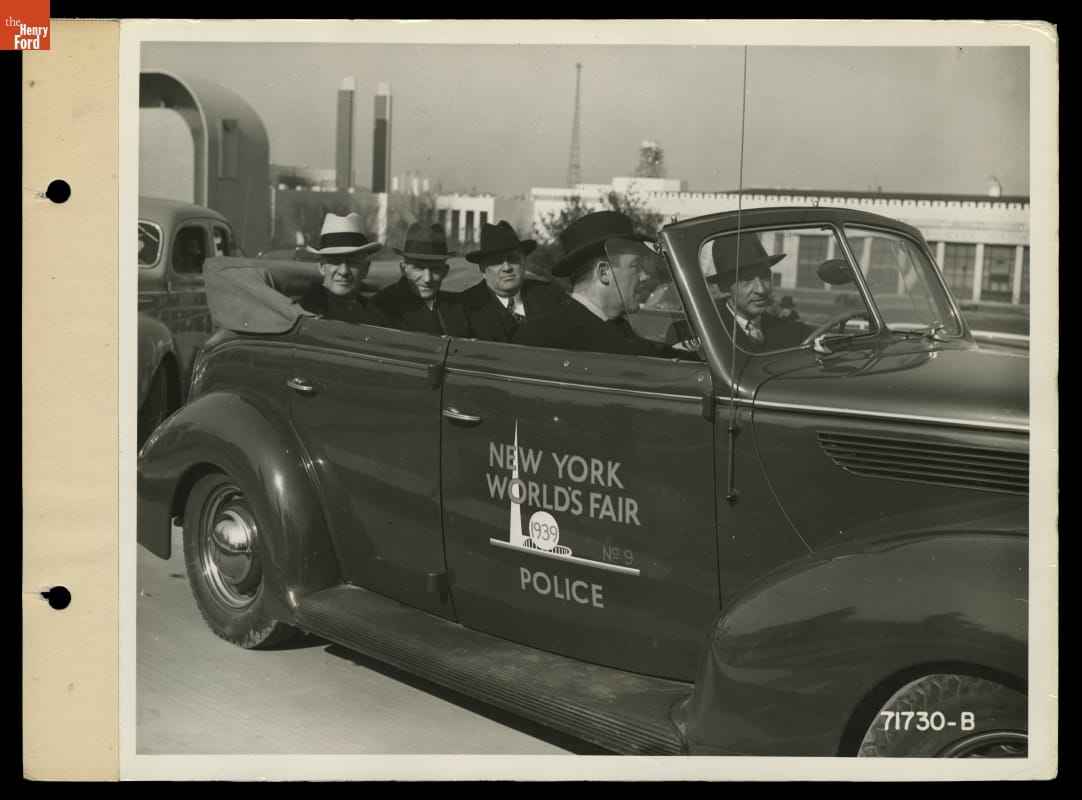 Al Smith, Henry Ford, Fiorello La Guardia, Grover Whalen and Edsel Ford at "Road of Tomorrow" Dedication, New York World's Fair, 1939