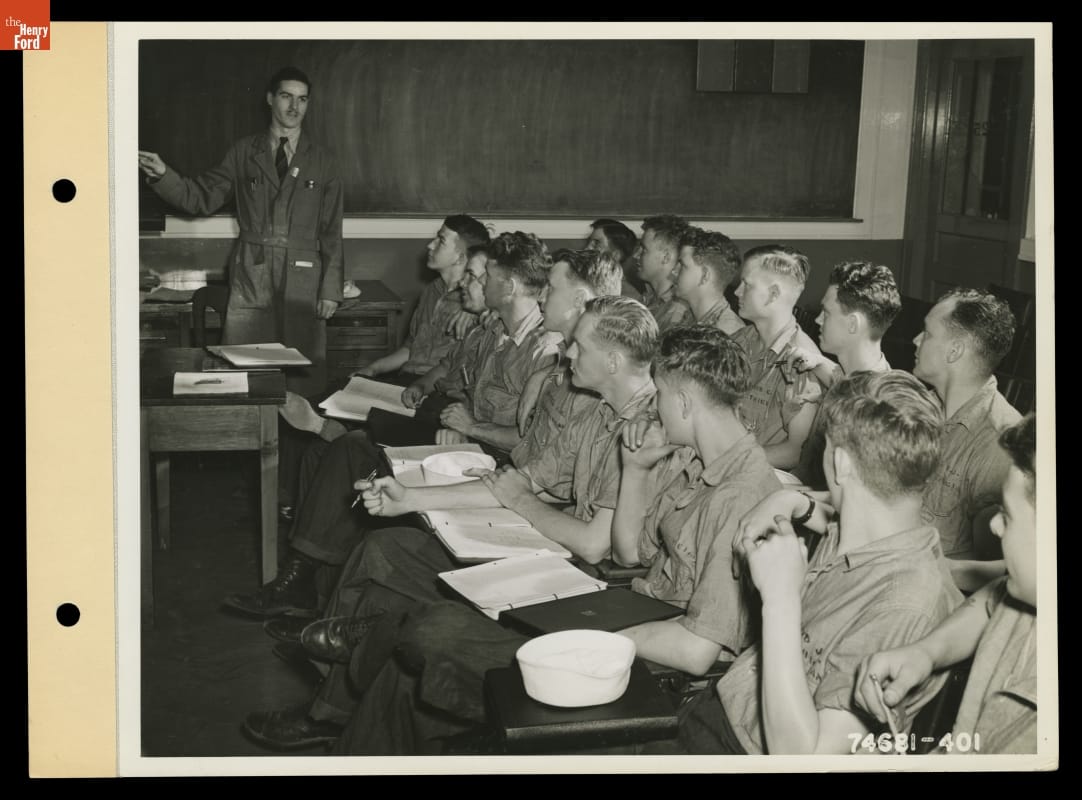 Navy Service School Classes at Ford River Rouge Plant, Dearborn, Michigan, 1941-1945