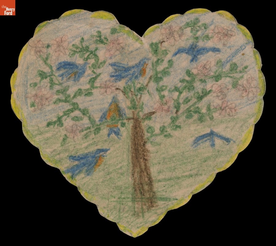 Child's Homemade Paper Valentine, circa 1920